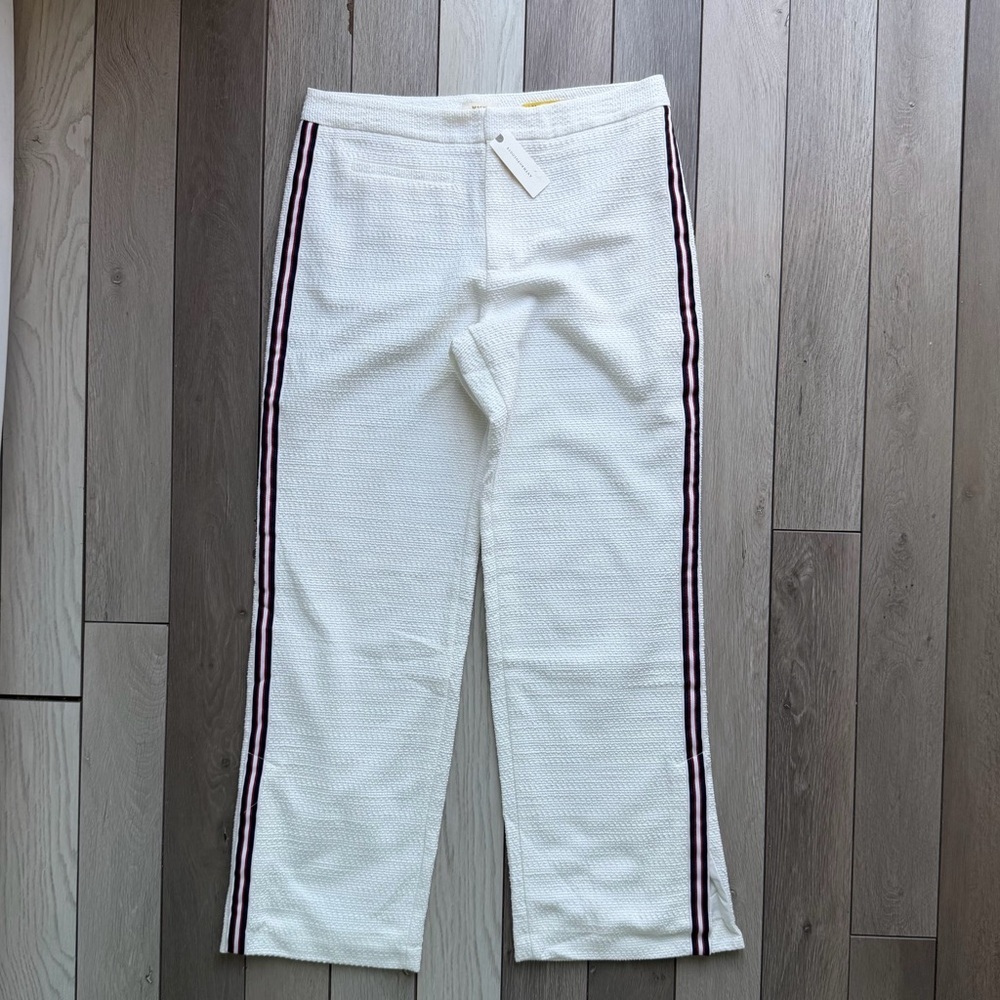 Anthropologie Maeve Textured White Pants | Size: 10